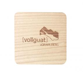 "Bierdeckel 6-er Set aus Holz" von vollguat Vorarlberg 